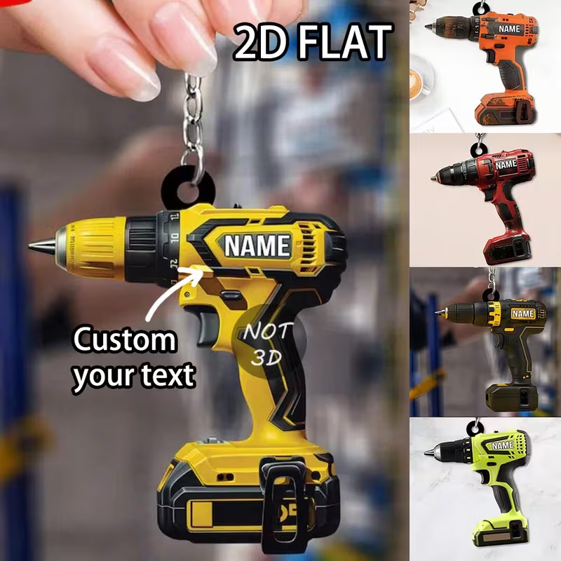 Custom Name Power Drill Keycha - Power Tools With Names review and price